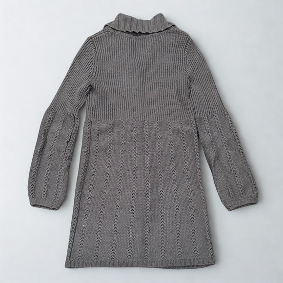 Gray Knit Cardigan Sweater Front Longline Size Small by Sonoma Y2K 2000s - Picture 3 of 10